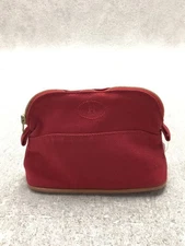 HERMES Bolide Pouch Cotton RED