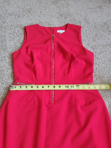 Calvin Klein rotes ärmelloses Kleid Größe 6 - Bild 5 von 10