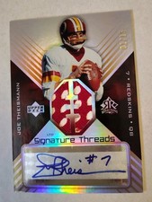 2004 Upper Deck Reflections Signature Threads Joe Theismann #1/15 (AU, MEM)