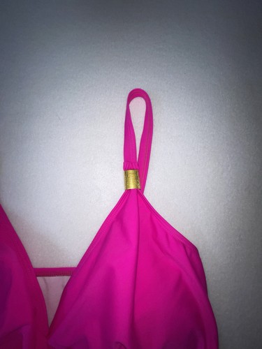 Vestido de baño con control de barriga traje de baño envolvente negro y rosa talla XL - Imagen 3 de 8