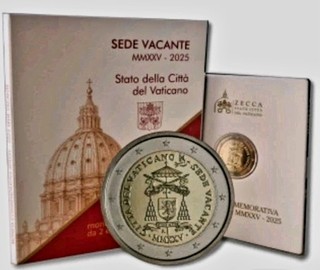VATICANO 2025 2€ SEDE VACANTE fdc MMXXV PREVENDITA