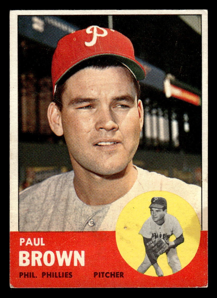Paul Brown 1963 Topps #478 Philadelphia Phillies
