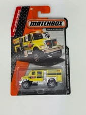 2015 Matchbox International Workstar Brush Fire Truck Yellow - MBX Heroic Rescue