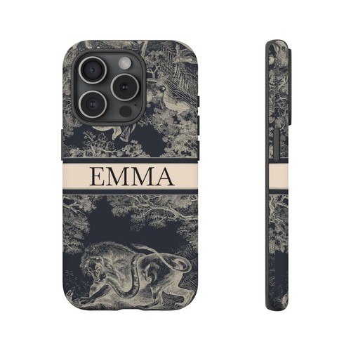 Custom Name Tough Phone Case with Lion & Monkey Design, Personalized Phone Cover - 第 43/229 張圖片