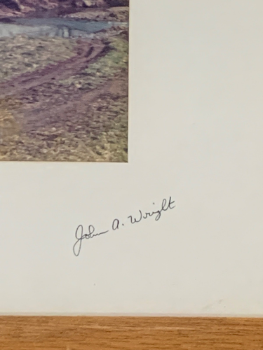 John A Wright Signed Kentucky Barn Landscape Color Photograph Framed Rural - Picture 2 of 4