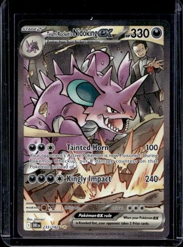 2025 Pokemon Destined Rivals Team Rocket's Nidoking ex #233/182