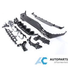 Rear Bumper Diffuser W/ Exhaust Tips for Mercedes-Benz GLC C253 16+ AMG43 Style