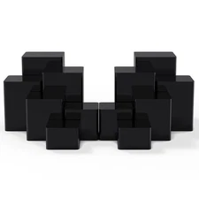 12 Pcs Jewelry Acrylic Risers Square Cube Display Nesting Risers Figure Stand...