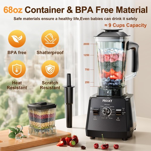 Professional Blender,Smoothies Blenders, Max.2400Watts/1000Watts Blender and ... - Picture 3 of 9