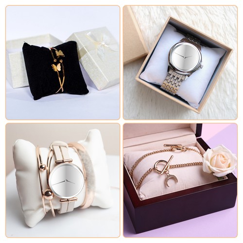 12Pcs 3.54" x 3.15" PU Bracelet Watch Pillow Jewelry Display Pillows White ✨ - Picture 2 of 6