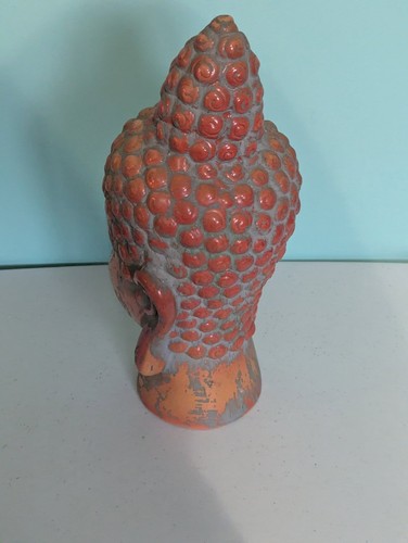 porcelain pottery buddah head statue 13" - Picture 5 of 13