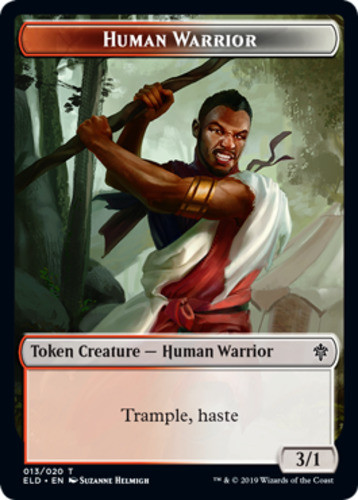 1 x Human Warrior Token - Throne of Eldraine - Light Play - MTG - Picture 1 of 1