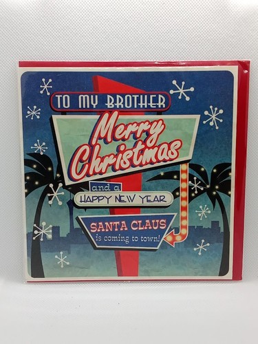 Brother Christmas Card xmas Greeting Choice Of 38 Designs Boy Men Family Season - Picture 18 of 92