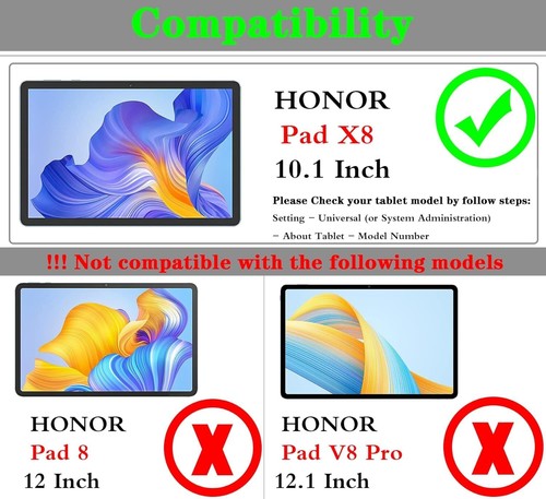 2Pcs HONOR Pad X8 / X8 Lite 10.1 in 2023 Screen Protector Tempered Glass HD Film - Picture 2 of 12