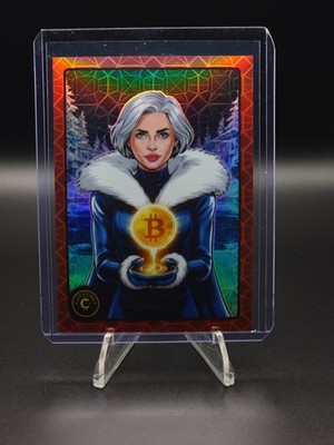 cardsmiths Currency Trading Cards holiday 2025, #1, bitcoin, Garnet/75
