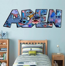 Lilo  Stitch PERSONALIZED NAME Decal WALL STICKER Custom Art Mural Disney FS