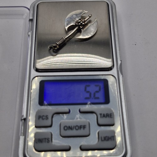Vintage Sterling Silver 925 Minoan Labrys Double-Headed Axe Pendant 5.2g - Picture 4 of 8