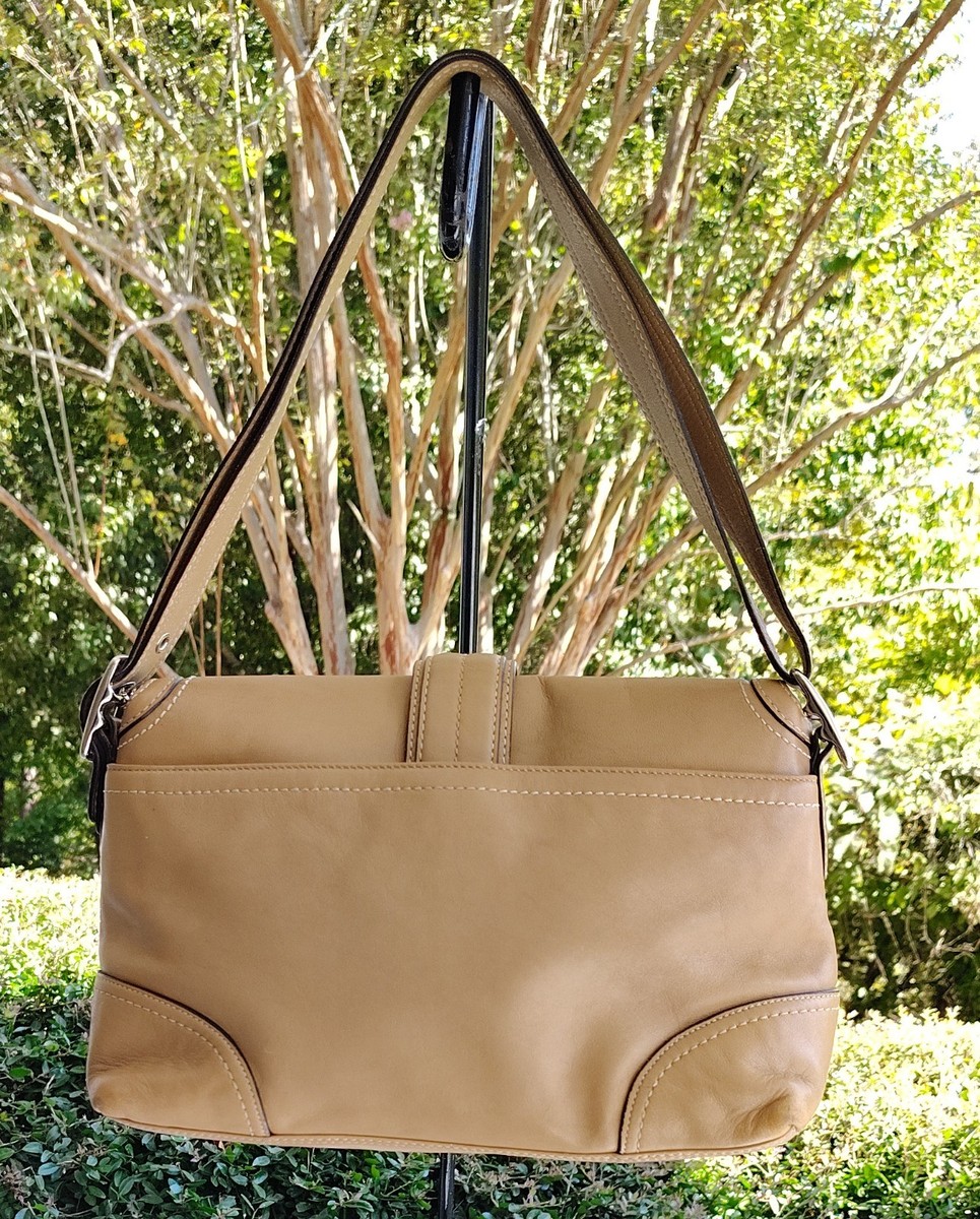 Coach F11196 MEDIUM Vintage Camel Y2K Soho Flap Leather Shoulder