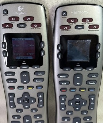 Logitech Harmony 650 Remote Lot of 2   For Parts or Repair   Read
