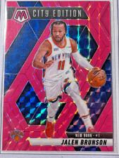 Jalen Brunson 2024-25 Panini Mosaic Pink Fluorescent #284 NY Knicks! 09/10