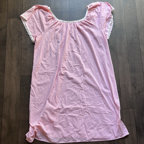 Shadowline short Nightgown flutter sleeve size and Lace Detailing 1x Style - Picture 5 of 5