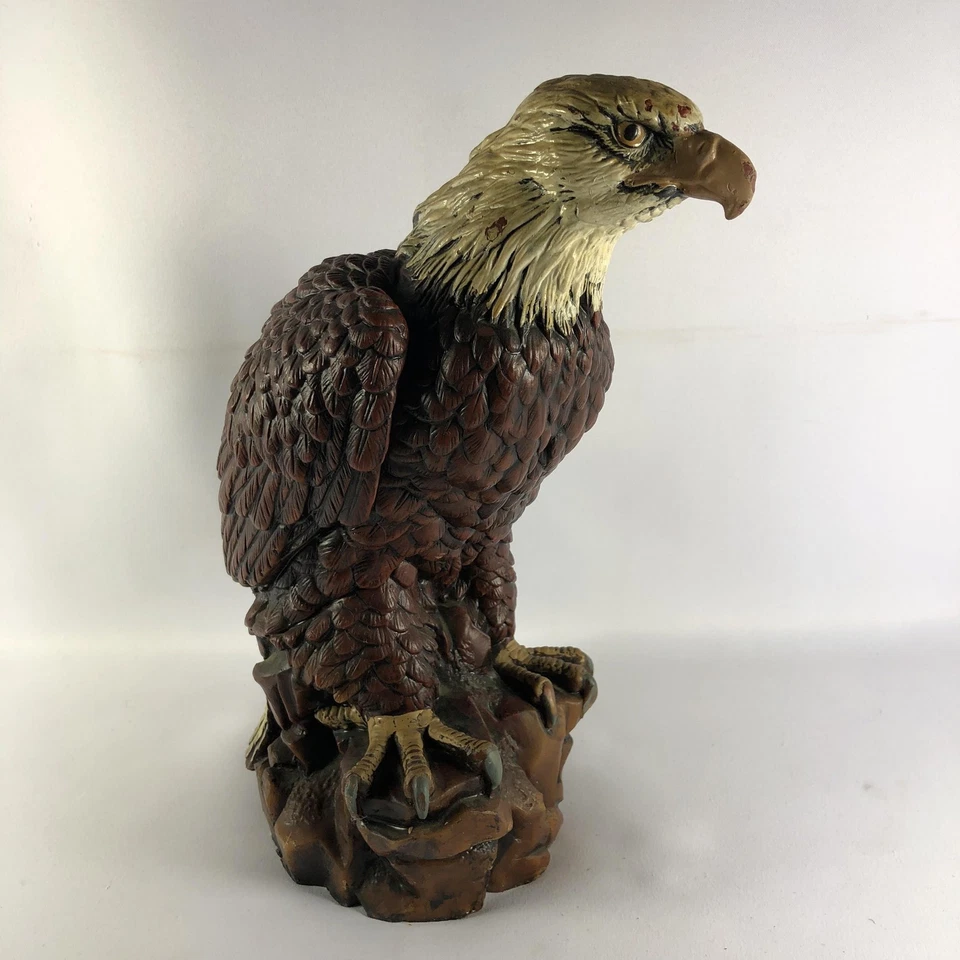 Vintage Bald Eagle Candle Statue 12” XL Wax Decor Figurine Hand Painted Wildlife - Image 2 of 4