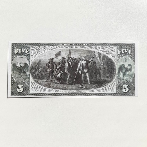 5 Dollars 1871 US Marseilles National Currency Reproduction Banknote Fr US# 399 - Picture 4 of 4
