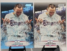 WYATT LANGFORD 2025 Topps Stadium Club #189 Light Blue Parallel + Base Rangers