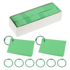 3"x2" 3000Pcs Index Flash Cards with 30 Ring Study Card Index Card Green