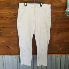 Gap Dress Pants Women  s Business Sz 10 Geometric Print Slim City Gray/White