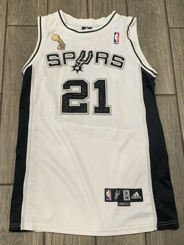 San Antonio Spurs Tim Duncan Adidas Basketball Trikot mit NBA Finals Patch M 48