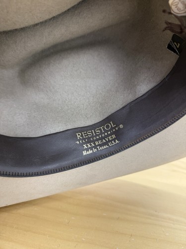VTG Resistol Cowboy Western Hat Self Conforming Size 7 3X Beaver  Las Vegas - Picture 11 of 11