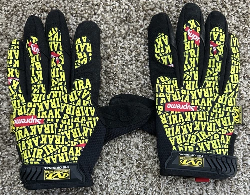 Gants de travail Supreme IRAK MECHANIX Wear The Original noir/jaune M NEUF 2022