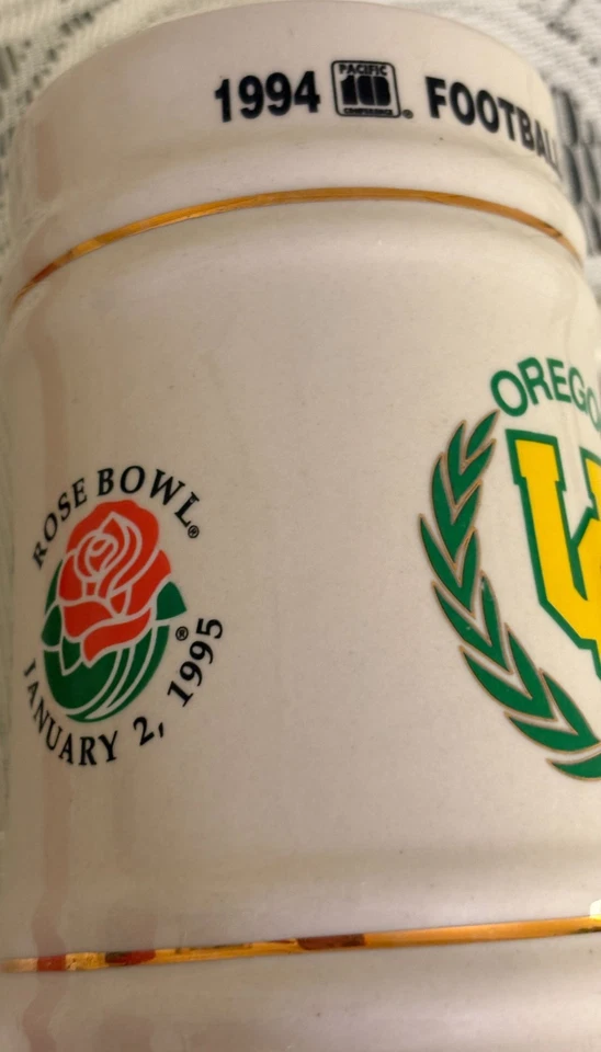 Oregon DUCKS Football 1994 PAC-10 CHAMPIONS Ceramic MUG Tankard 6 "  CUP - Image 2 of 4