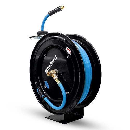 BBR1250 20ga. Retractable Hose Reel with 1/2" X 50' Air Hose, 12 Point Ratche... - Picture 8 of 9