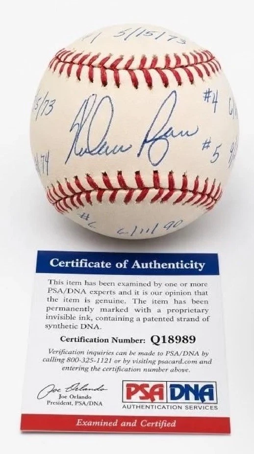 Professional Sports Authenticator (PSA) Nolan Ryan Original