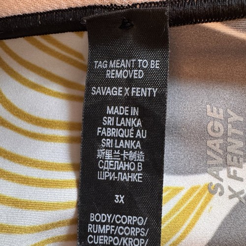 Savage X Fenty Rihanna Set Sports Bra & Legging Size 3X On Rihpeat Floral Yellow - Picture 6 of 20