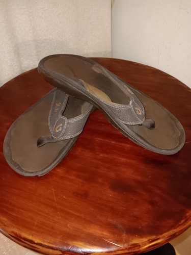 Olukai Ohana Brown Java Sandals Flip Flops Beach Slip on Comfort Size Mens 8 M