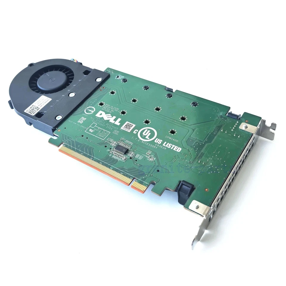 Dell Ultra Speed 4X M.2 NVMe SSDs to X16 PCIe Adapter Card 80G5N 6N9RH TX9JH - Image 2 of 4