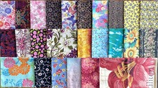 DRAMATIC & DARK FLORAL Blooms Fat /Long Quarter 1/2 Yard Quilt Fabric Bundle