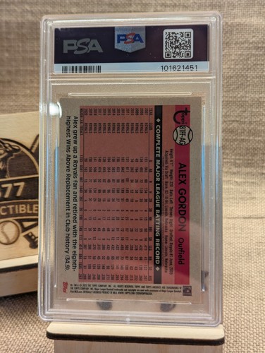 2023 Topps Archives '81 Fan Favorites #81FFAG Alex Gordon PSA 10 AUTO 10 🔥 🔥 - Picture 2 of 2