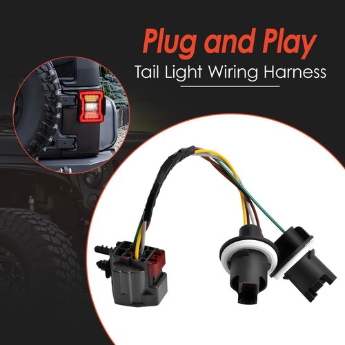 Taillight Socket Wiring Harness Easy To Install for Jeep Wrangler JK - Picture 3 of 5