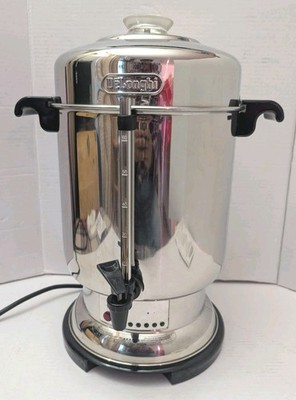 DeLonghi Ultimate Coffee Maker Urn 20-60 Cup DCU 72 Stainless Steel / Pre-owned