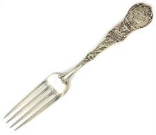 Vintage Mechanics Co. February Pisces Zodiac Sterling Silver Souvenir Fork