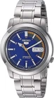 Seiko 5 Automatic Mens Watch Blue Dial With Quarter Speed Dial Look SNK371K1