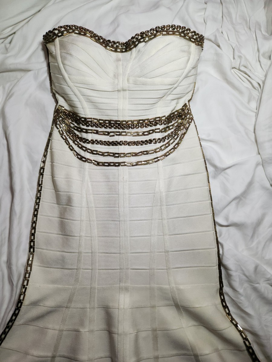 white christmas dresses Cream Bandage Fishtail Midi Dress – Rare London main image 0