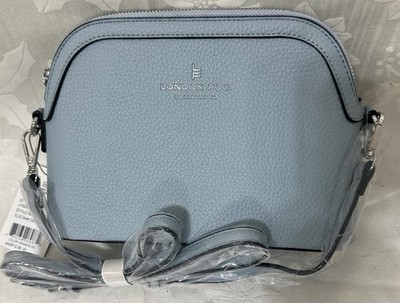 London Fog Light Blue Dome Crossbody Bag   B122-4035