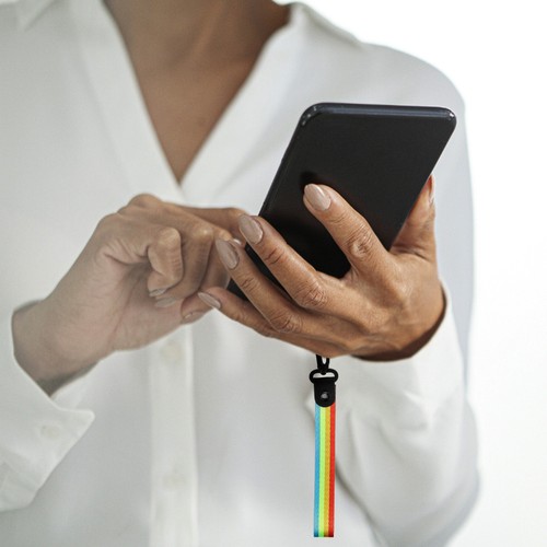 5PCS Rainbow Hanging Rope Keychain Creative Phone Bag Keyring Work Permit Hand - Picture 7 of 12