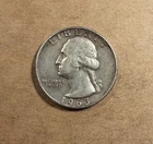 1963 D Washington Quarter - 90% Silver - Circulated