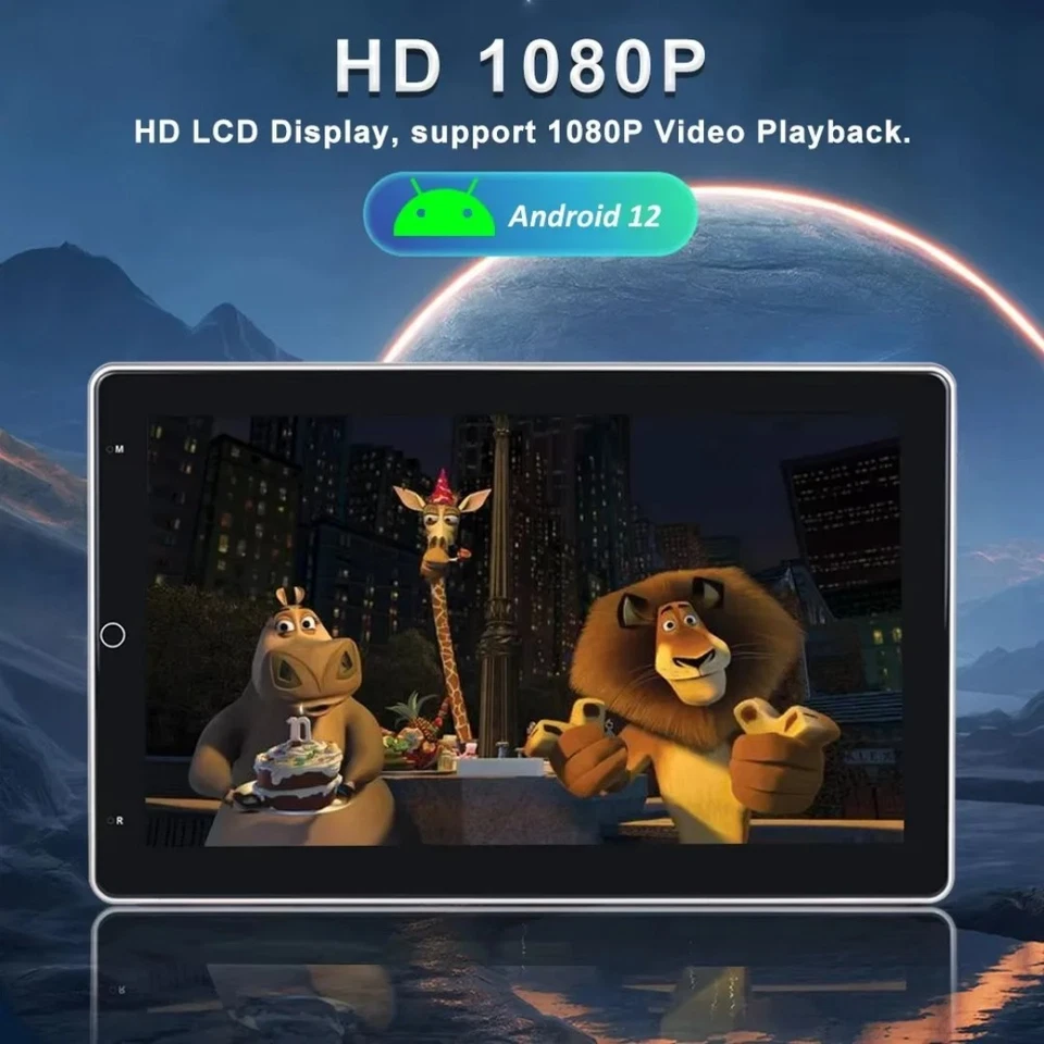 10.1 inch 2 Din Rotatable Car Radio Player Android Stereo GPS BT Carplay Android - Immagine 4 di 4